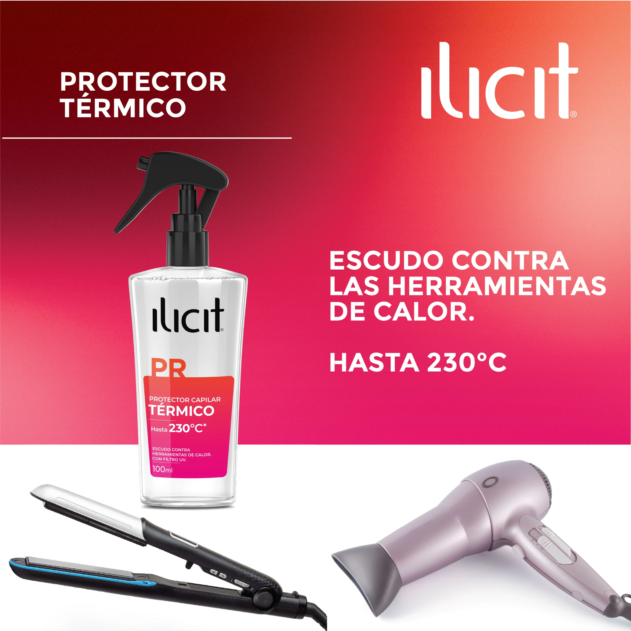 Escudo contra las herramientas de calor hasta 230°C